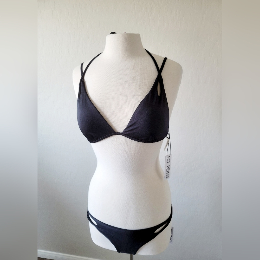 **SOLD ON EBAY** NWT Gigi C Strappy  Black Bikini
